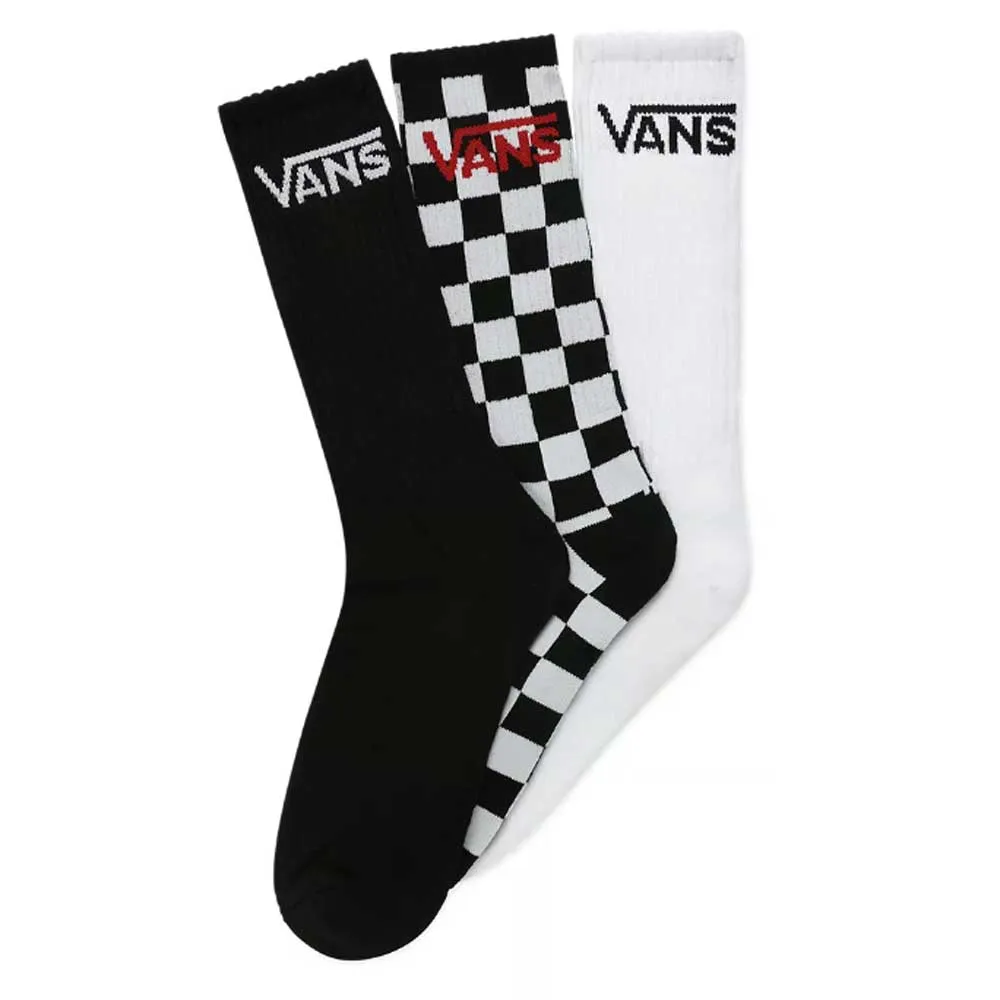 Vans 3 pairs of Classic Crew Socks VN000XRZ95Y1 black/checkerboard